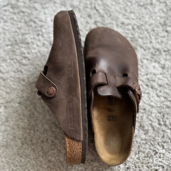 Birkenstock Light Brown Slip-On Clogs EUC Birkenstock Buckley Shearling Lined Women main image 4